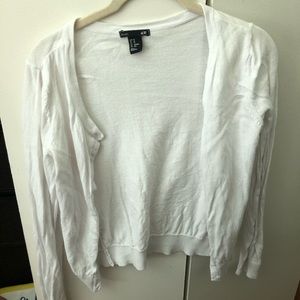 White cardigan